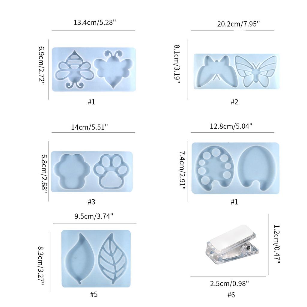 Sketching Board Clip Silicone Molds UV Epoxy Resin Mold Cat-Paw Casting Moulds for DIY Drawing Supplies Jewelry Making