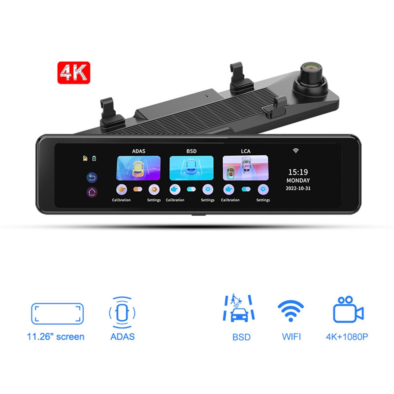 

11,26-дюймовый 4K IPS автомобильный видеорегистратор HD с BSD\ADAS\LCA Advanced Assisted Driving