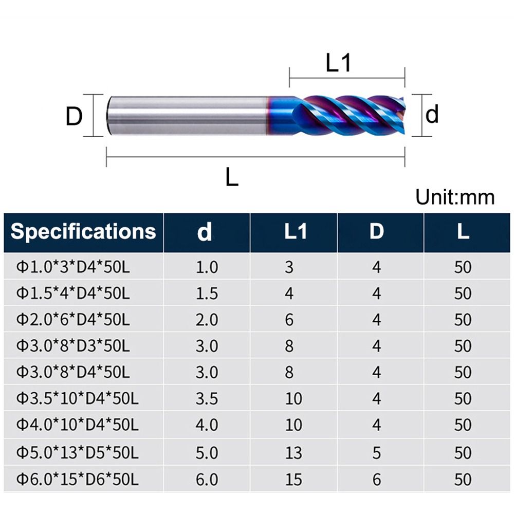 Tungsten Steel End Mill 4 Flutes Milling Cutter New CNC Cutting Tools