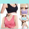 Women Lady Sexy Front Cross Adjustable Side Buckle Lace Vest Wireless Sport Bra For Ultimate Comfort And Style