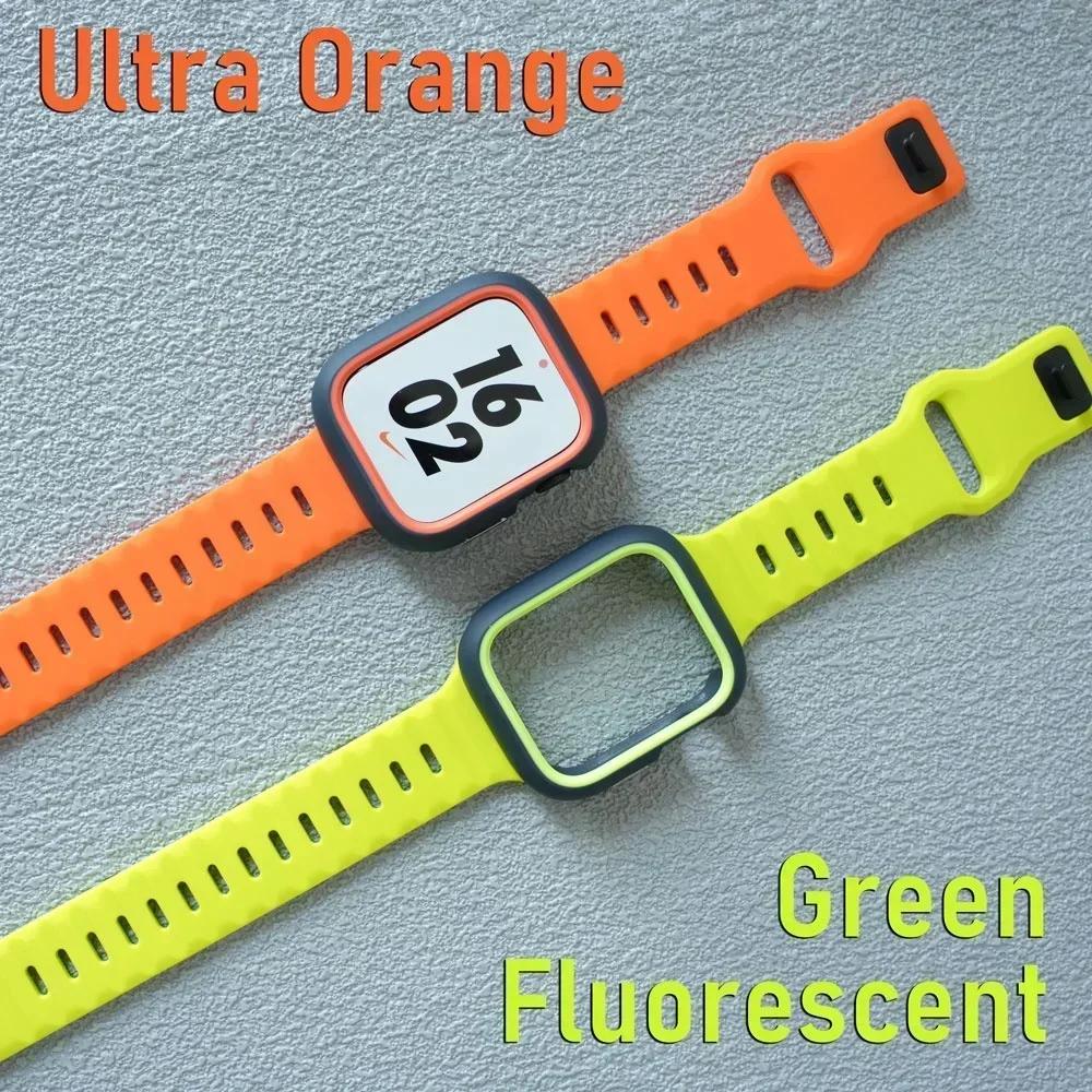 TPU-Hülle+Silikonarmband für Apple Watch Armband ultra 49 46 42mm 38mm Sportarmband für Iwatch Serie 10 9 8 7 6 SE 5 4 45/44/40mm 41mm