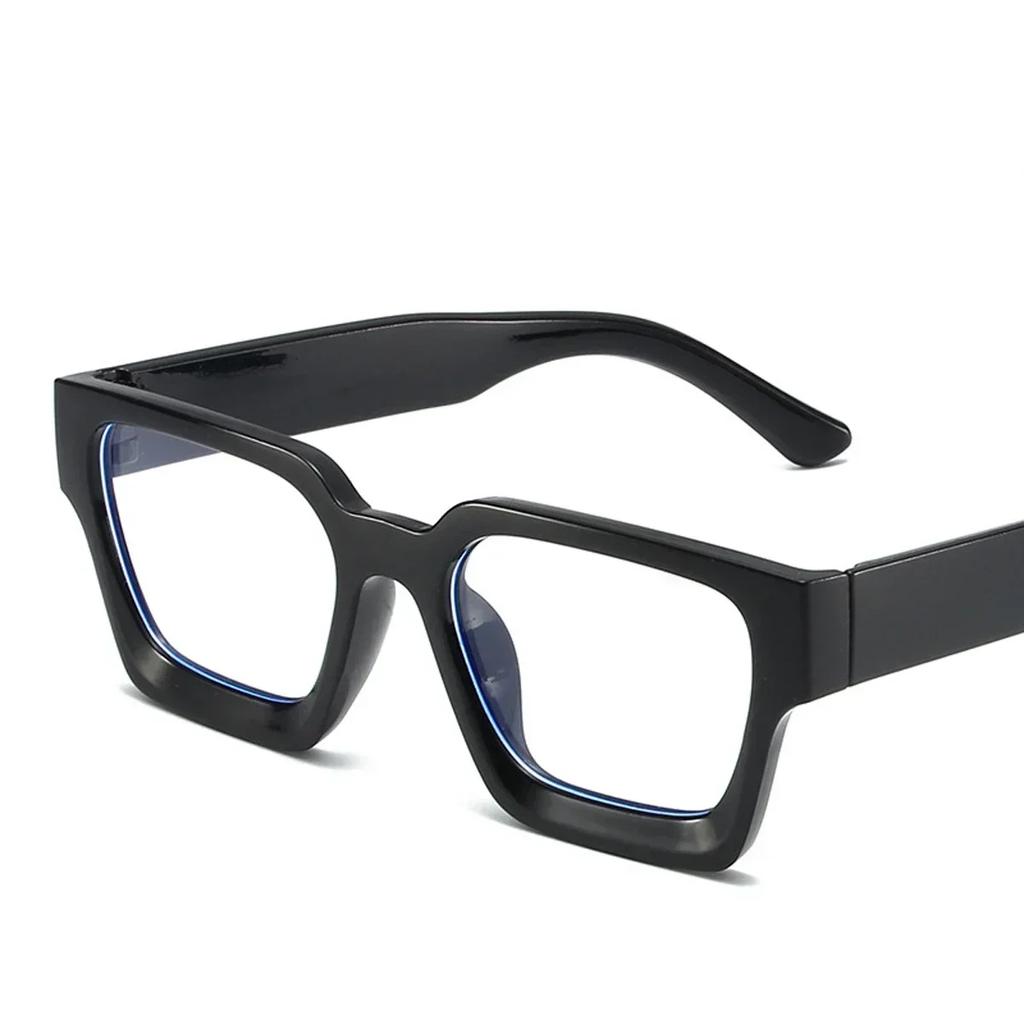 Thick Edged Square Computer Glasses Anti Blue Light Vintage Oversized Eyewear for Women Men Colorful Optical Frames