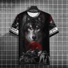 Fierce Animal 3d Print T-Shirts For Men Vintage Men's T-Shirt Summer Short Sleeve Tops Fashion Oversized Tees Men Streetwear New