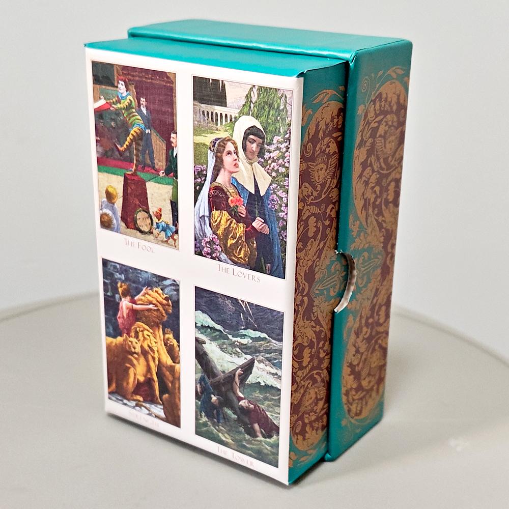 The Victorian Romantic Tarot Deck - 78 Pcs Elegant 19th Century Art Tarot Cards 12*7cm In Rigid Box, Double-embossed Cardstock
