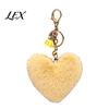 Plush Love Keychain Heart for Backpack, Fuzzy Keyring Decorative Bag Charm, Women Girls Handbags Accessory