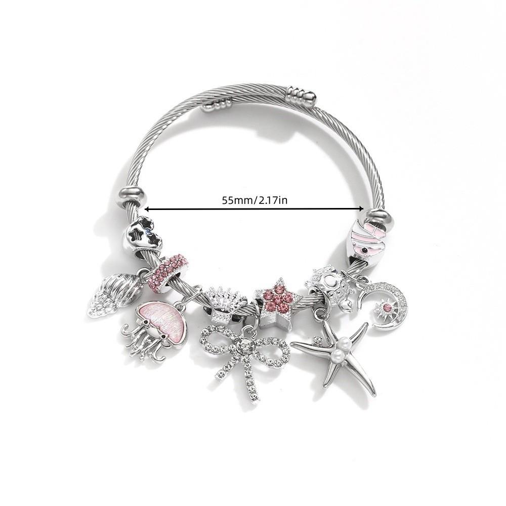 Bracciale Polpo Mondo Marino Con Strass Regolabile Gioiello Unisex Per Regalo Moda
