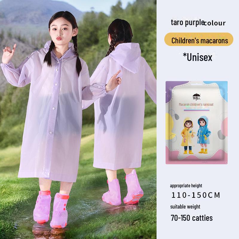 "Children's Full-Body Rainstorm-Proof Disposable Raincoat for Boys and Girls with Backpacks"