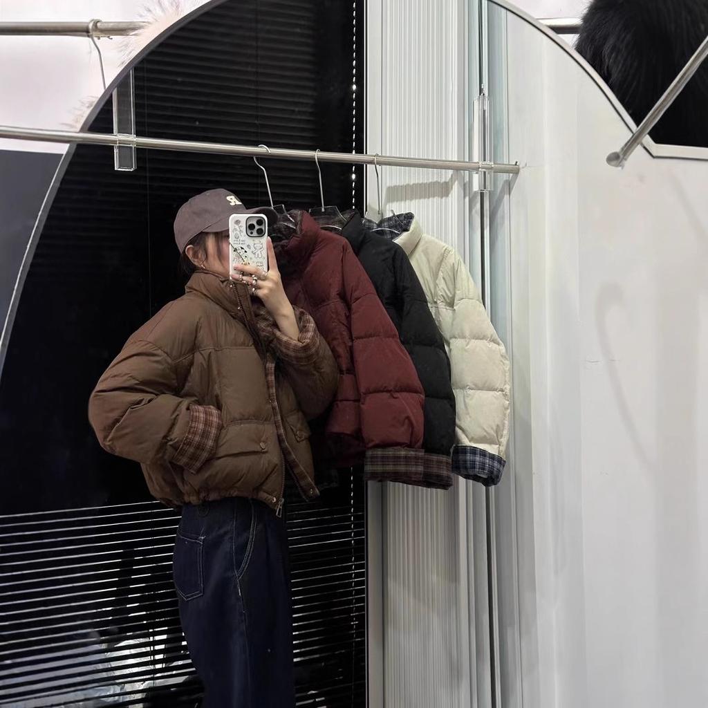 Winter new fashion short down jacket women's casual versatile loose and thin small warm top trendy