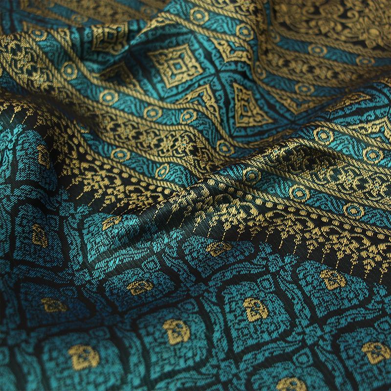 50*100cm Etnický styl Brokátová žakárová látka Jihovýchodní Asie Látka na oblečení Pro kutilské šití Dai Thai Sukně Šaty Taneční kostým