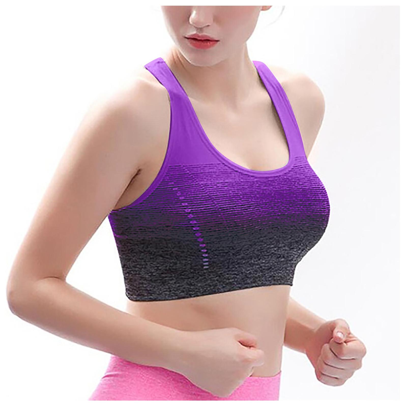 

Женская мода повседневный градиентный жилет высокой интенсивности для йоги и фитнеса S фиолетовый