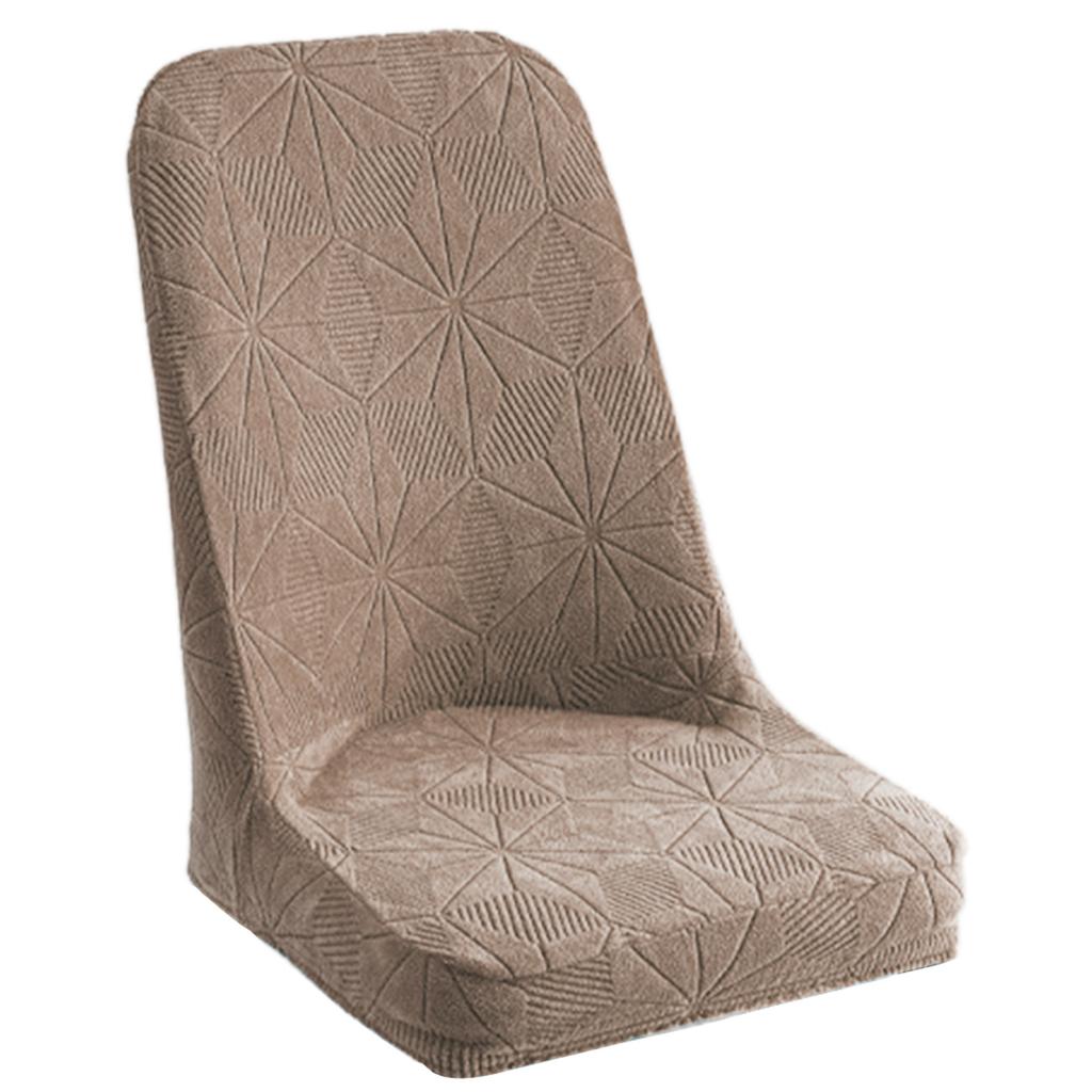 Jacquard Chair Covers Soild Color Anti-dust Curved Chair Slipcover for Living Room Banquet Wedding Office Elastic Covers