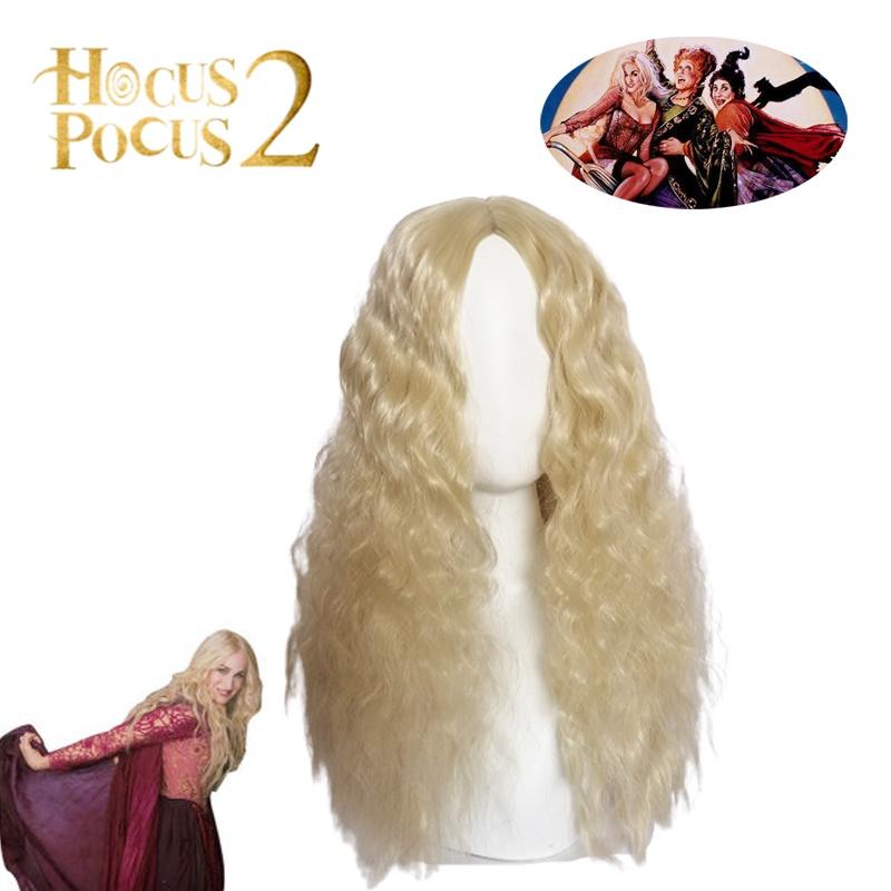 Sarah Sanderson Cosplay Wig Hocus Pocus 2 Curly Hair Halloween Costume Accessory