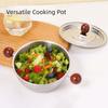 High Quality Stainless Steel Complementary Food Pot Silver Wood Ball Handle Small Cookware Bowl 0 Coating Milk Pan Housework