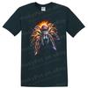 Spider Graphic T Shirt Colorful Flame Design Funny Animal Tee