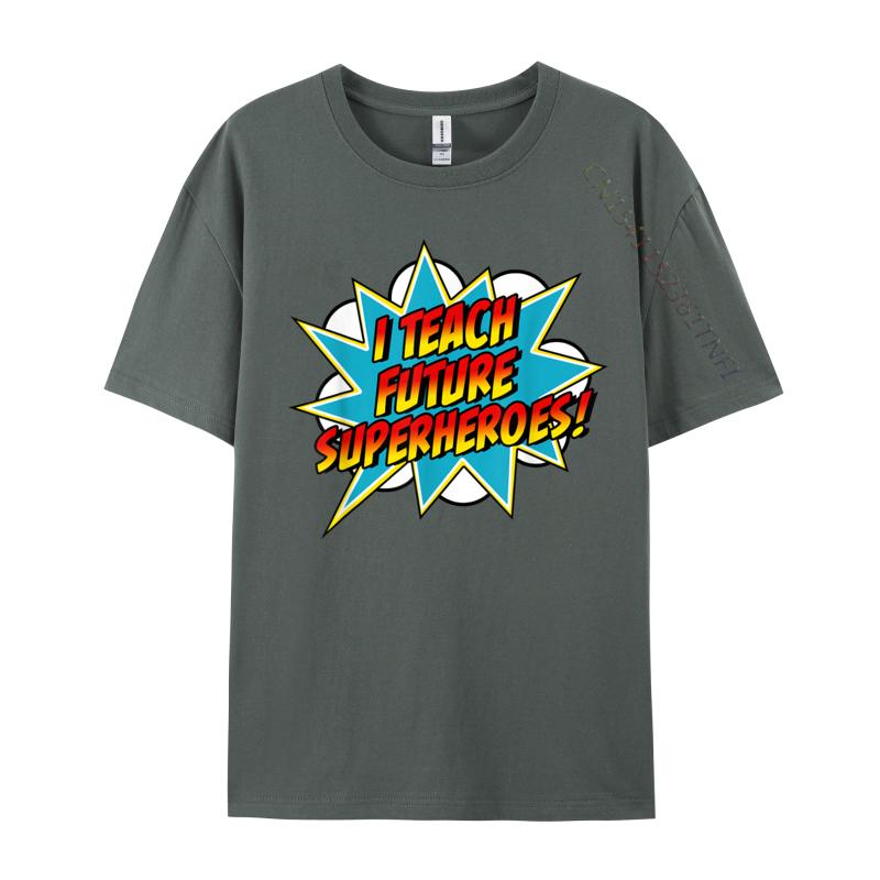 Uczę Superbohaterów Retro Komiks Super Nauczyciel Bluzki Koszulka Casual T-Shirty Najnowsza Koszulka Bawełniana z Okrągłym Dekoltem T-Shirt dla Dorosłych