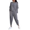 2024 Women's Irregular Design Long Sleeve Sweatshirt and Harem Pants Set