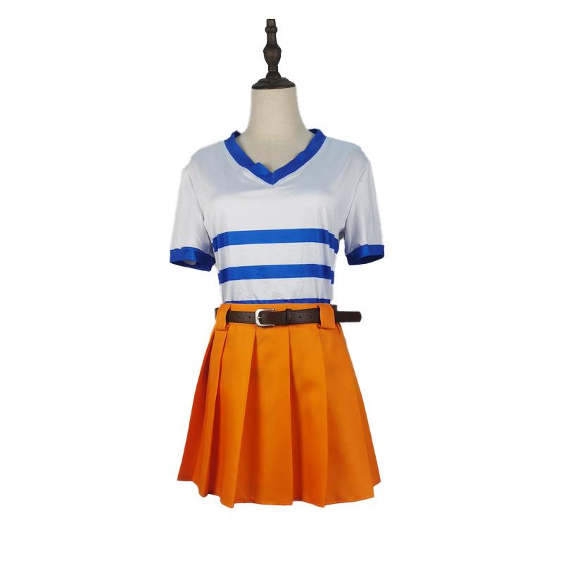

One Piece Nami Cosplay Costume - Japanese Anime Style with Puff Sleeves, Ideal for Role-Playing and Conventions Small