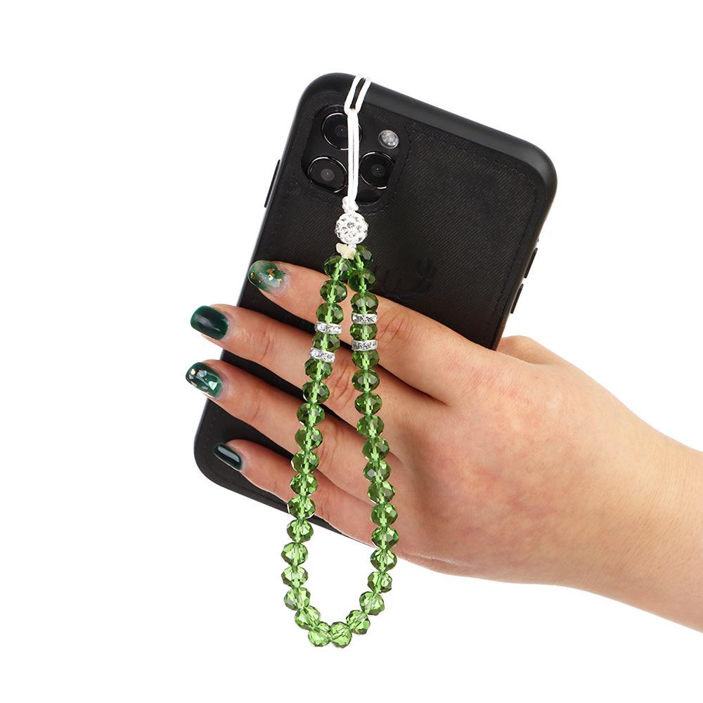 New s Colorful Crystal Phone Hanging Rope Creative Universal Phone Chain Wrist Strap Rope Bead Pendant Phone Lanyards