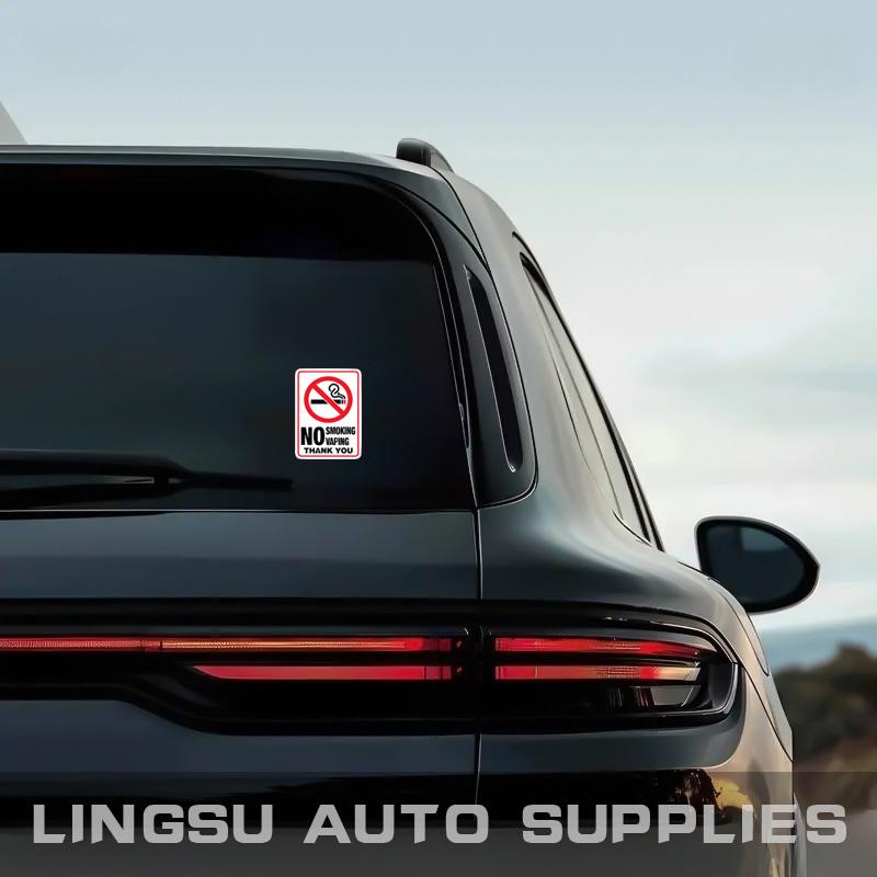 No Smoking & No Vaping" Vinyl Sign Sticker - Waterproof, Self-Adhesive, Easy to Install - Ideal for Indoor/Outdoor Use on Cars