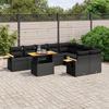 VidaXL Garden Lounge Set with Cushions 10 Pcs, Patio Sofas, Patio Furniture Set, Outdoor Furniture, Black 3273673