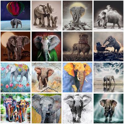 DIY Diamant Malerei Tier Elefant Mosaik Bild 5D Diamant Stickerei Kreuzstich Kit Weihnachtsdekoration Geschenk