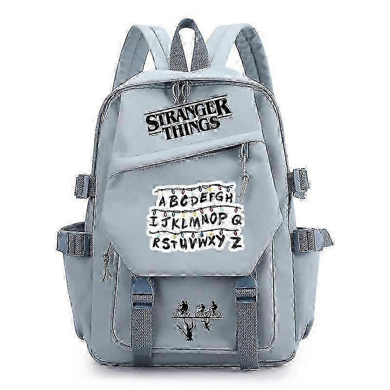 25-26 Rucsac cu Imprimeu Stranger Things pentru Adolescenți Geantă Școlară Multifuncțională Capacitate Mare Material Durabil Diverse Culori