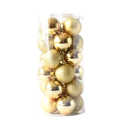 24pcs Shiny and Polshed Glossy Christmas Tree Ball Ornaments Decorations 2.4