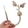 2 Pcs Metal Curtain Holdbacks Zinc Alloy Wall Mounted Drapery Tiebacks Leaf Shaped Brass Bronze Hangers For Decoration Window