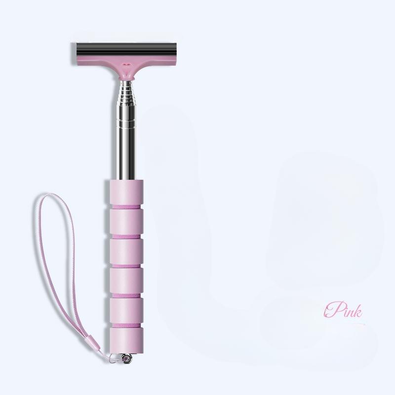1Pc Car Rearview Mirror Wiper Portable Telescopic Auto Glass Squeegee Cleaner Car Mirror Wash Cleaning Brush Long Handle Glass Mist Cleaner