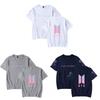 Bts Print T Shirt Short Sleeve Cotton Casual Wear For Fans Fashion
