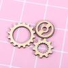 20Pcs Wood Jigsaw Gears Assorted Sizes for Crafting Decorative Accessories Art Projects DIY Ornament Scrapbooking Wall