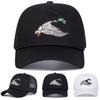 Embroidered Baseball Cap With Goose Pattern For Men And Women, Casual And Fashionable City Style Duckbill Cap