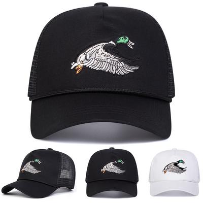 Gorra de Béisbol Bordada con Patrón de Ganso para Hombres y Mujeres, Gorra de Pico Estilo Urbano Casual y a la Moda