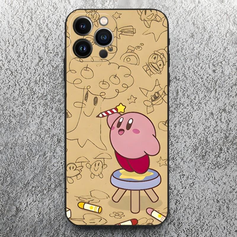 Cute Kirbys Phone Case For Iphone 14 Pro 13 Mini 11 12 Max Xr X Xs 7 8 6 Plus Shockproof Back Cover
