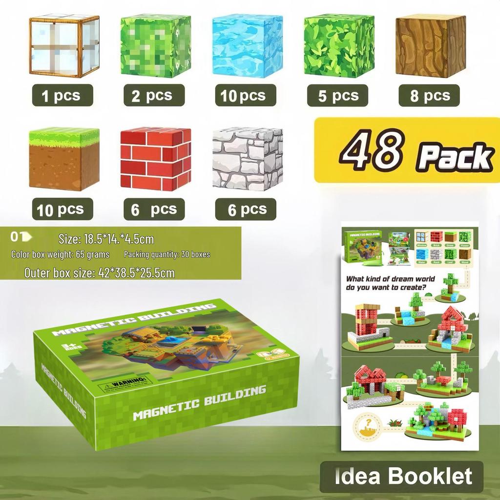 Primeval Forest 3D Magnetic Block Set for Kids - Educational Toy
