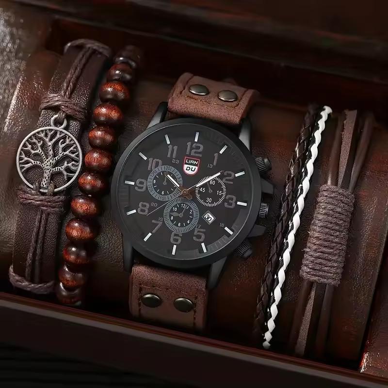 Fashion Bracelet Jewelry Set Quartz Watches Classic Boy Men s Set 40mm Quartz Watch Set for Men