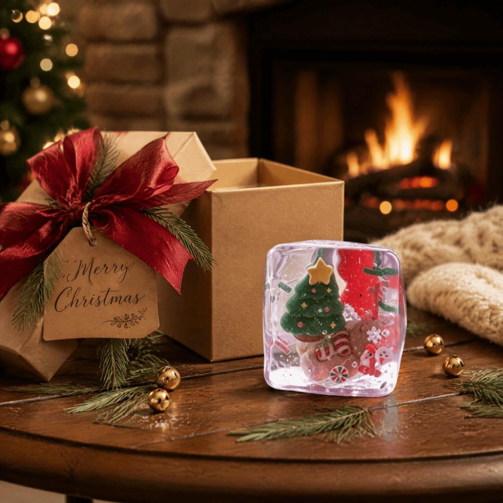 Transparent Ice Cube Fidget Toy Christmas Theme Maltose Fidget Toys Gifts