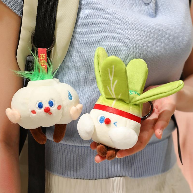 Fruits Plush Toy Pumpkin Garlic Green Vegetables Eggplant Broccoli Soft Stuffed Plushie Doll Pendant Baby Gift