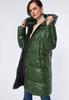 Wittchen Women's Oversized Quilted Coat Green Nylon
