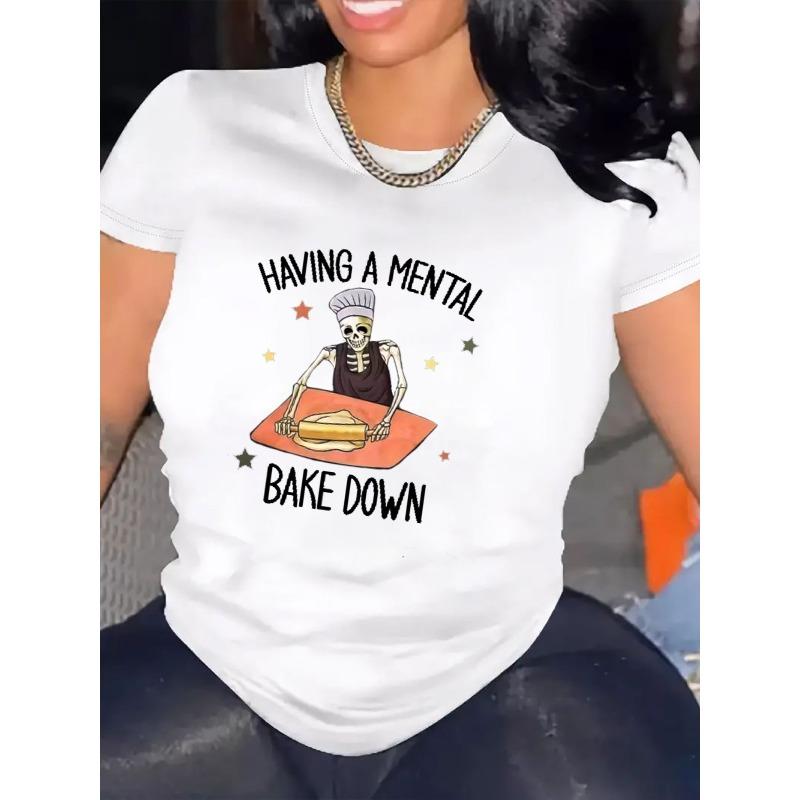 Women's Casual Short Sleeve Tee Cute Crew Neck Soft Comfortable Summer Top