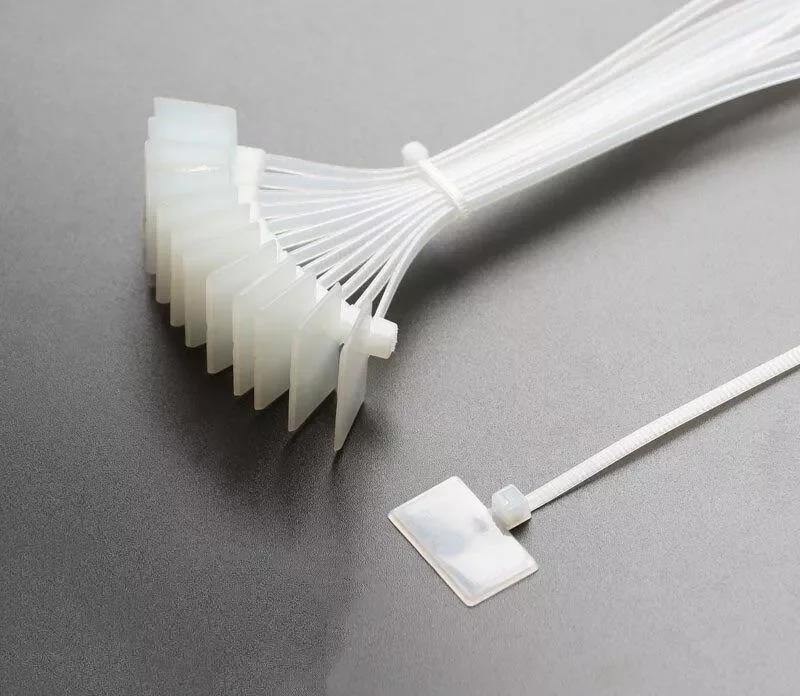 Hongtu Self-Locking Nylon Zip Ties Assortment - 3x100mm, 4x150mm, 4x200mm | Plastic Cable Ties with Tag Labels for Cable Marking