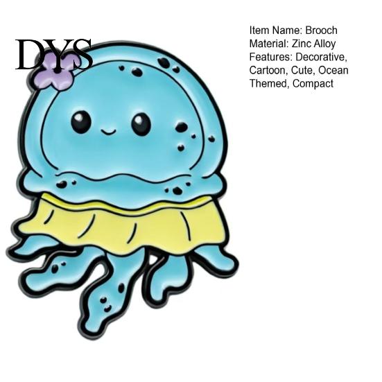 Wear-resistant Animal Brooch Sea Brooch, Cute Marine Creature Creative Metal Badge, Cartoon Summer Style Ocean Styling Hard Enamel Pins for Schoolbag