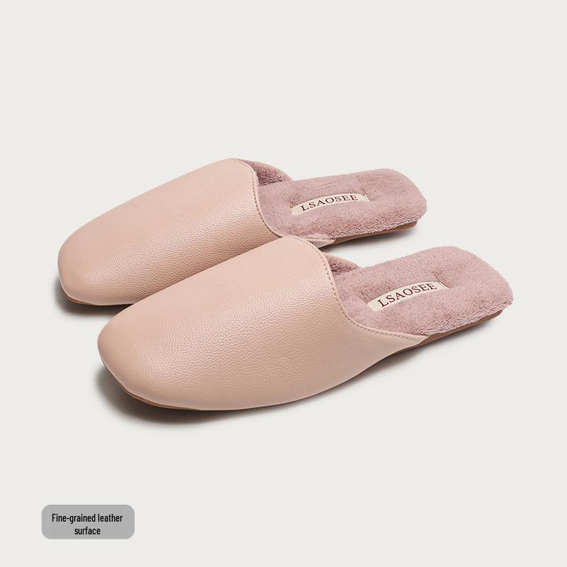 Wasserdichte Hausschuhe aus Baumwolle: Rutschfeste Sohle, Samtfutter, Unisex