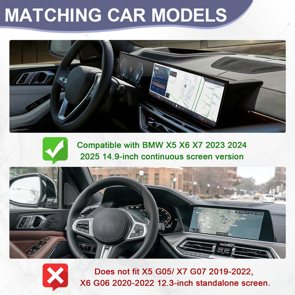 Center Console Dashboard Tray Organizer for 2025 2025 2025 BMW X5 G05/X6 G06/X7 G07 Center Dash Board Storage Armrest Car Box