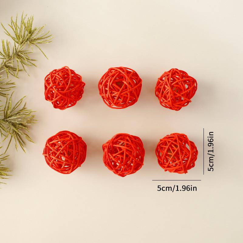 Christmas Wicker Decorations Star Heart Hanging Set For Festival Celebration