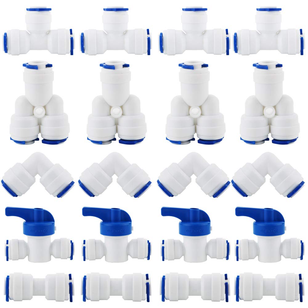 

CESFONJER water purifier connection parts, water conditioner accessories, RO water supply pipe fittings, 14 push-in straight connectors for water