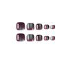 24Pcs/Set Quick Nails Opal Toenails False Nials Sticker Wearable Waterproof Manicure Finished Nails