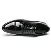 Retro pointed leather shoes outer heightening Cuban shoes British style engraved business casual shoes high heel