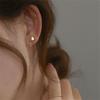 Small stud earrings 925 sterling silver niche design exquisite temperament ear buckle earrings fashion earrings tide