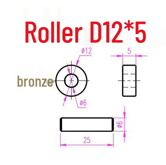 

Round & Square Mold Slider Accessories: Roller Shaft, Slider Ring, Inclined Top Seat